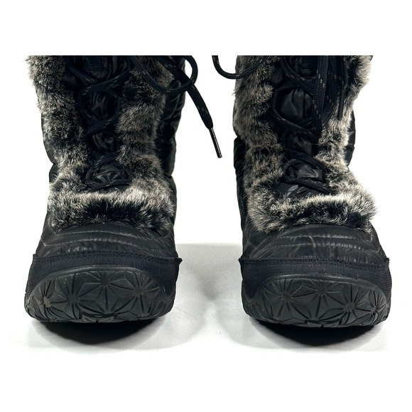 The North Face Appy Women's Winter Boots Black Quilted Puffer Goose Down Size 7 - Picture 4 of 14